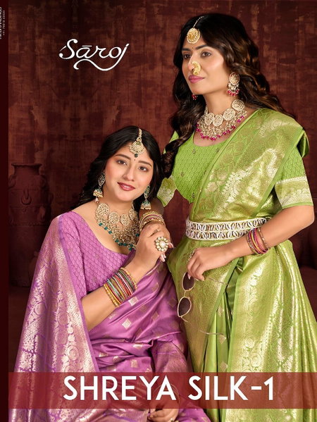 Shreya Silk Vol 1 By Saroj Silk Saree Wholesale Market In Surat